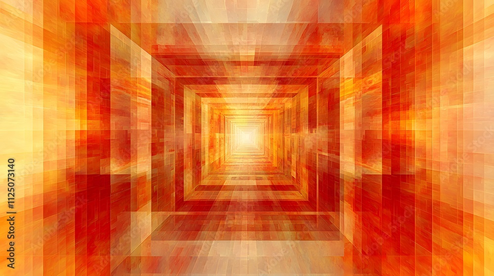 Aufkleber Translucent overlapping rectangles arranged symmetrically to form a seamless gradient-filled composition.
