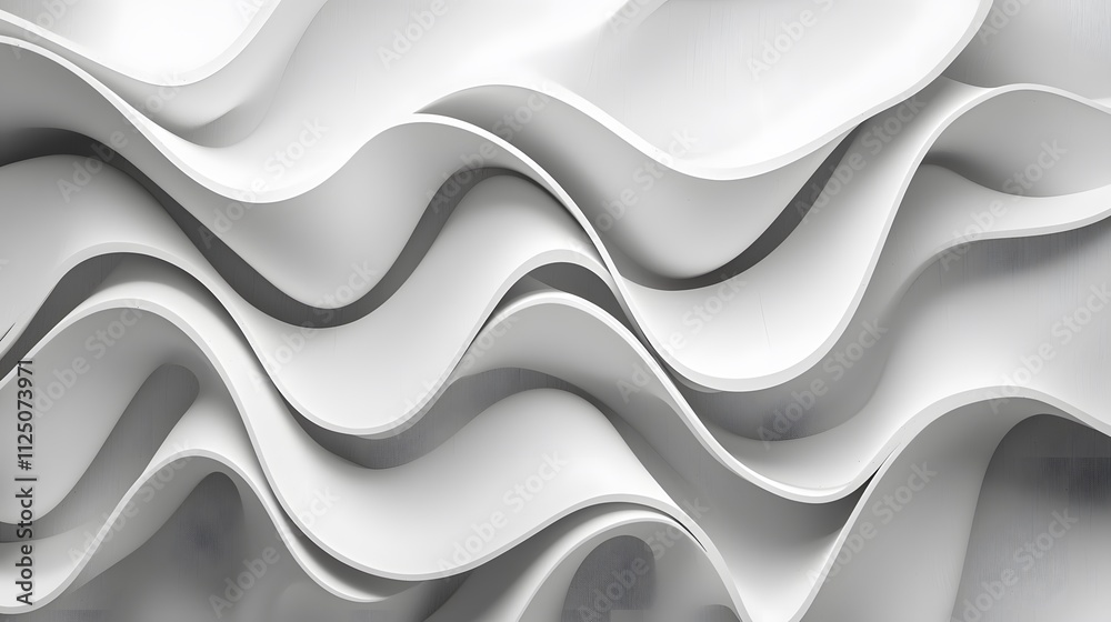 Poster A clean representation of flowing ribbons in soft gradients merging into a unified abstract texture.