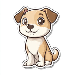 A cute cartoon dog with a big smile on its face.