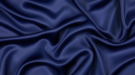 Obraz premium Navy Blue Satin Drape: Luxurious and Smooth Texture 