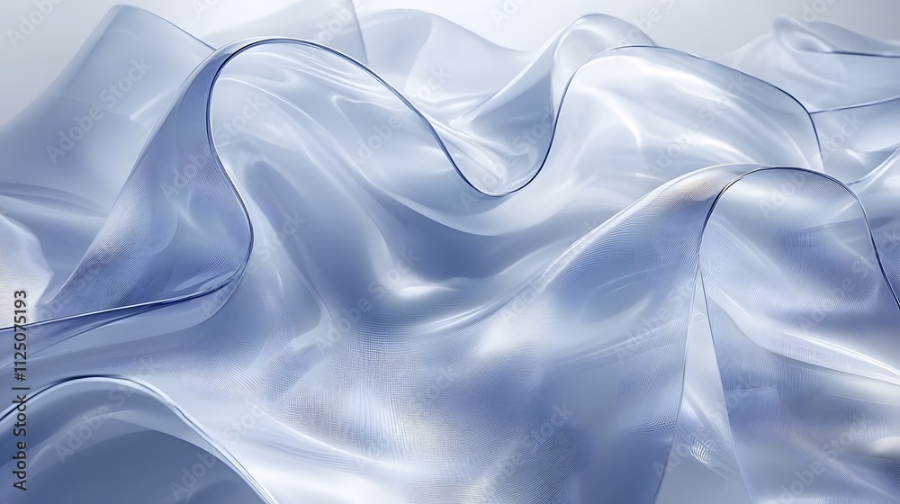 Aufkleber An abstract depiction of translucent flowing shapes creating a seamless digital motion.
