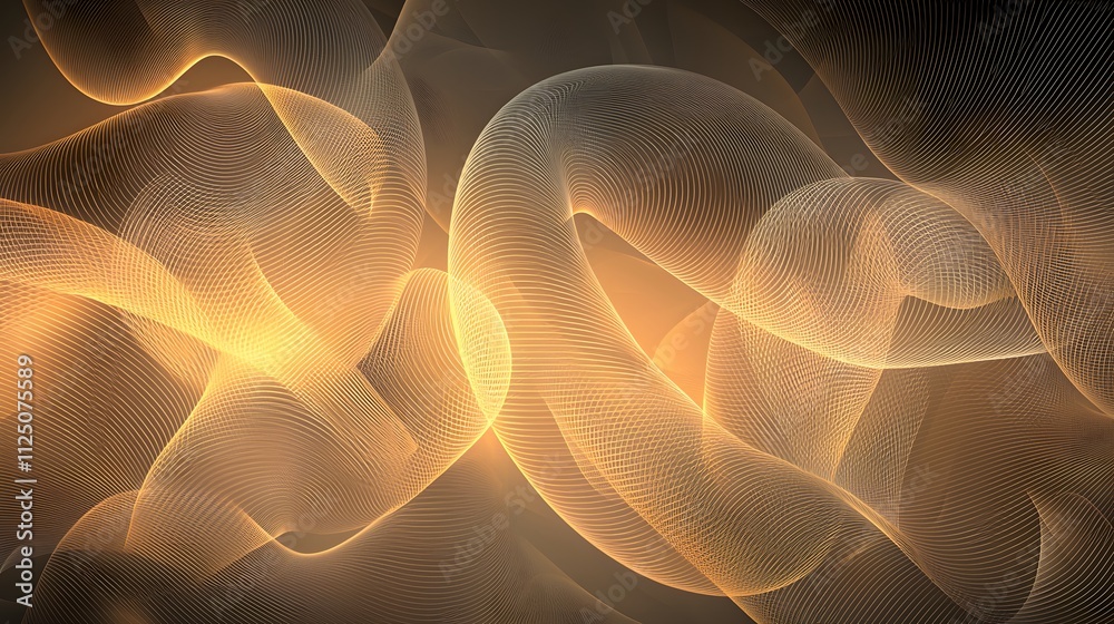Poster Abstract translucent circles glowing softly, creating a dynamic seamless effect.