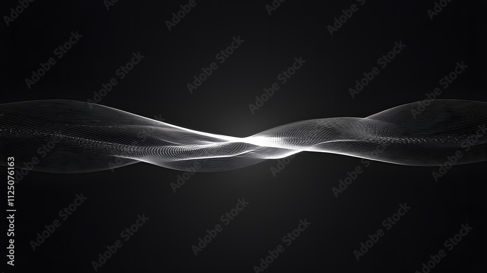 Poster A minimalist design of glowing arcs merging seamlessly into a dynamic flow of connectivity.