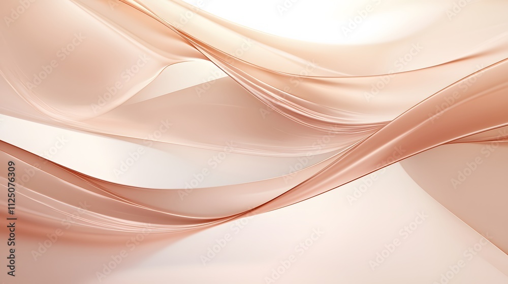 Poster Abstract ribbons in soft gradients connecting in a seamless flow, symbolizing smooth communication.