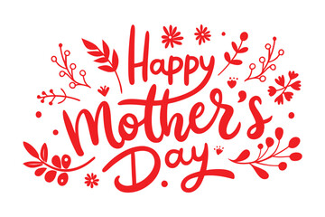 Happy Mother's Day typography design