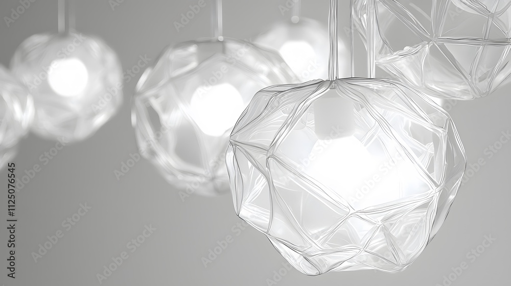 Poster Interconnected translucent spheres glowing subtly, forming a seamless web of connectivity.