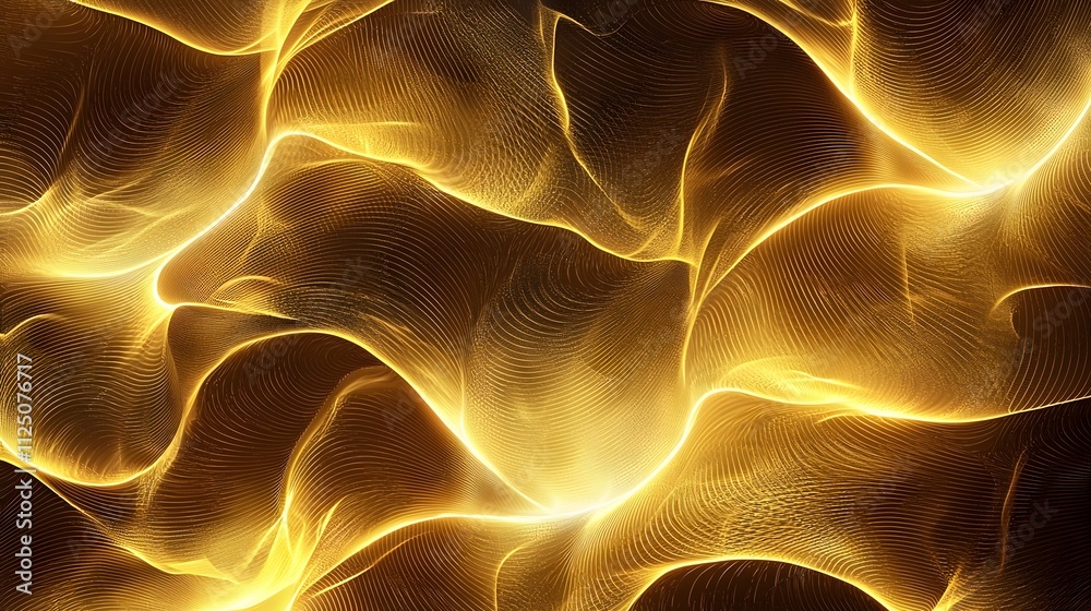 Poster A soft ripple effect of glowing lines creating a dynamic, seamless connection.