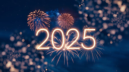 Happy New 2025 Year Cover of business diary for 2025 new year  Typography text 2025 font