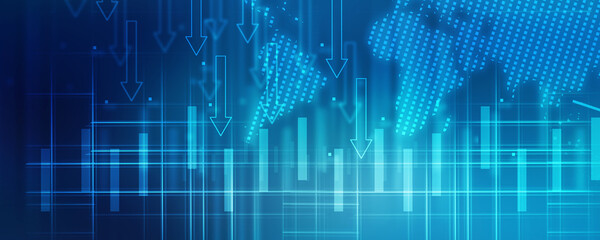 2d illustration world map abstract background