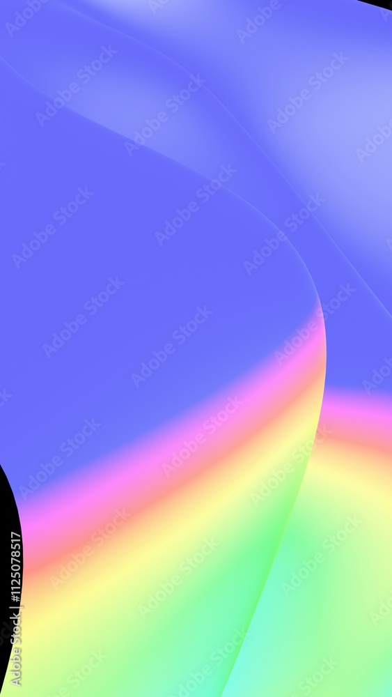 Aufkleber Iridescent Wave Patterns with Vibrant Gradient Colors