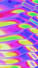 Vibrant Neon Gradient Waves with Fluid Patterns