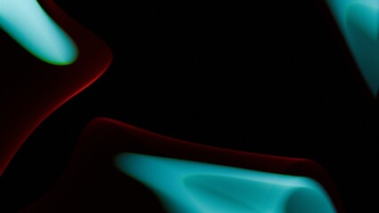 Dynamic Abstract Pattern with Bold Red and Aqua Blue Curves © Oleksandr