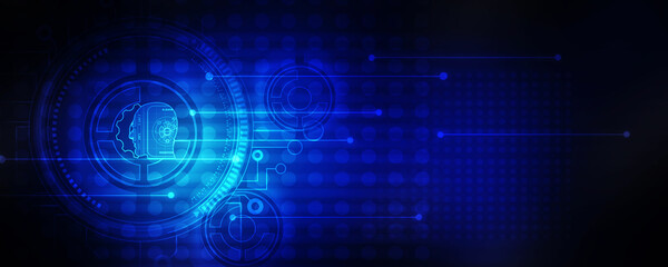 2d illustration digital Artificial mind concept