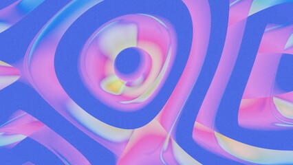 Abstract Flowing Shapes in Blue and Pink Gradient with Smooth Curves