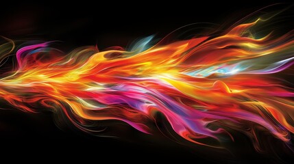 Fototapeta premium Vibrant Abstract Energy Flow, Representing Data Streams, Technology, and Digital Communication