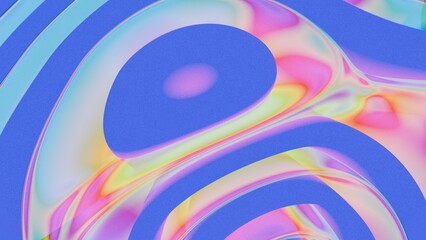 Abstract Flowing Shapes in Blue and Pink Gradient with Smooth Curves