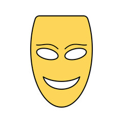 happy mask Icon illustration perfect for designs related to circus and carnival themes