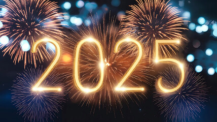 Happy New 2025 Year Cover of business diary for 2025 new year  Typography text 2025 font