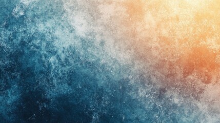 Fototapeta premium Abstract textured background with gradients of blue and orange hues, creating a serene and dynamic atmosphere.