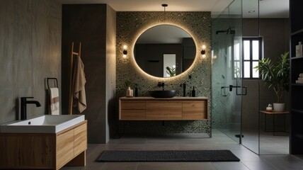Modern Dark Bathroom Design