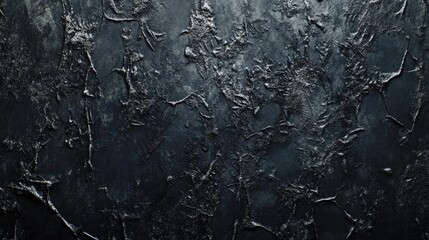Fototapeta premium Textured black background featuring deep grooves and a rugged surface.