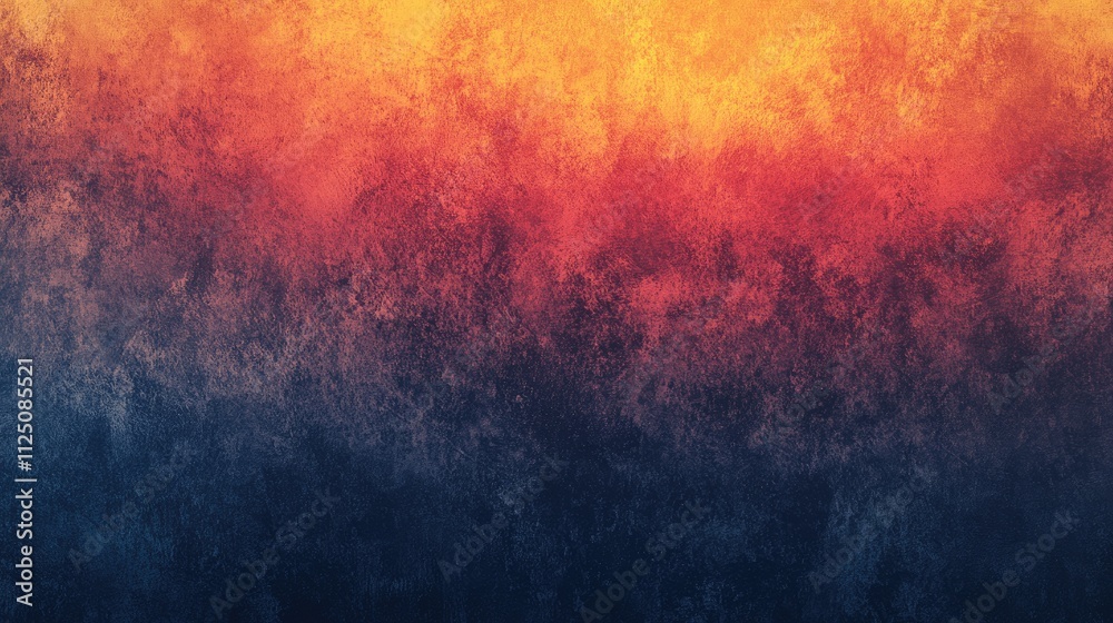 Wall mural a vibrant gradient showcasing a fiery orange to deep blue transition, creating a dynamic and warm at