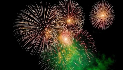 Obraz premium Backgrounds of holiday fireworks with sparks. Generated with AI. 