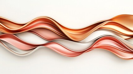 Obraz premium Mesmerizing 3D Abstract Waves of Liquid Metal Reflecting Vibrant Colors and Textures