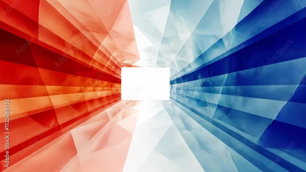 Poster abstract colorful background with red and blue triangular shapes for modern design use