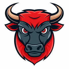 Bull head mascot logo