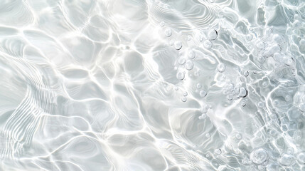Obraz premium Serene Abstract Water Waves in White Grey Tones