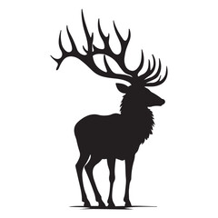 deer silhouette vector Illustration