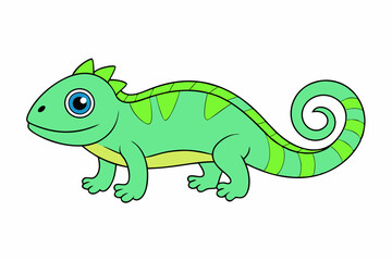 Cute Iguana Illustration: Adorable Reptile Vector Design