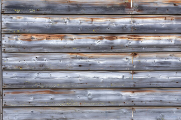Wooden panel wall with horizontal planks, showcasing natural textures and weathered appearance. rustic charm adds character to any space, perfect for design projects