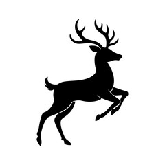 Deer Antler Silhouette Vector Illustration for Rustic and Equestrian Designs.
