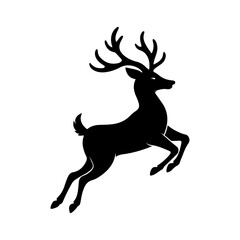 Deer Silhouette Vector for Nature Illustrations and Wildlife Themed Projects.