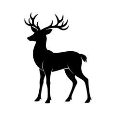 Stunning Deer Silhouette Vector for Wildlife Photography and Design Art.