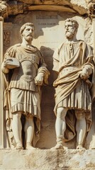 Fototapeta premium ancient roman sculpture with copy space vertically 9:16