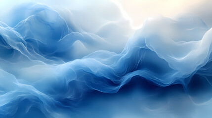 Fototapeta premium A blue and white gradient background with a dreamy effect.