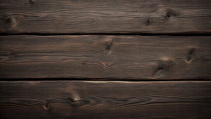 Fototapeta premium Old brown rustic dark grunge wooden timber wall or floor or table texture - wood background banner.