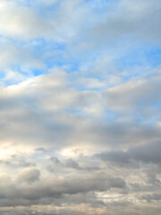 Thundery Stormy Cloudy Blue and Grey Skyscape Sky with large Clouds