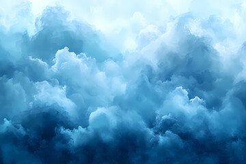 Fototapeta premium A blue and white gradient background with a dreamy effect.