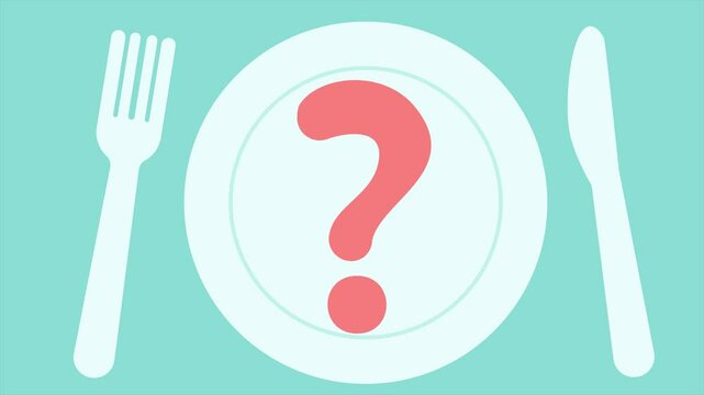 Food Choice Concept. Minimal modern seamless motion design. Abstract loop animation