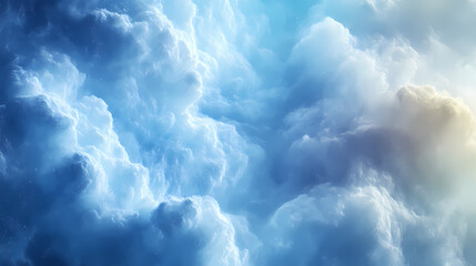 Fototapeta premium A blue and white gradient background with a dreamy effect.