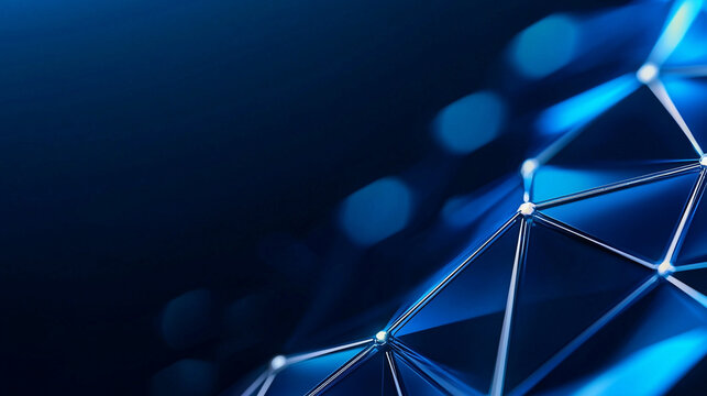 Abstract digital connection with glowing nodes and lines on a dark background, representing modern technology.