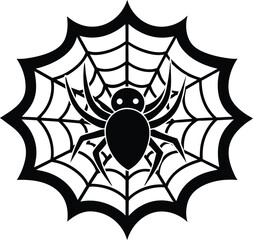  Halloween Banner with Spider Web Silhouette Vector.