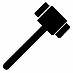 a simple Hammer black silhouette vector illustration
