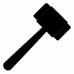 a simple Hammer black silhouette vector illustration