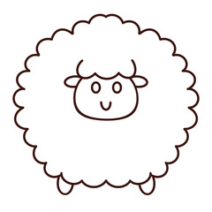 cartoon sheep doodle.