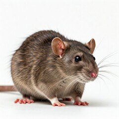 rat on white background